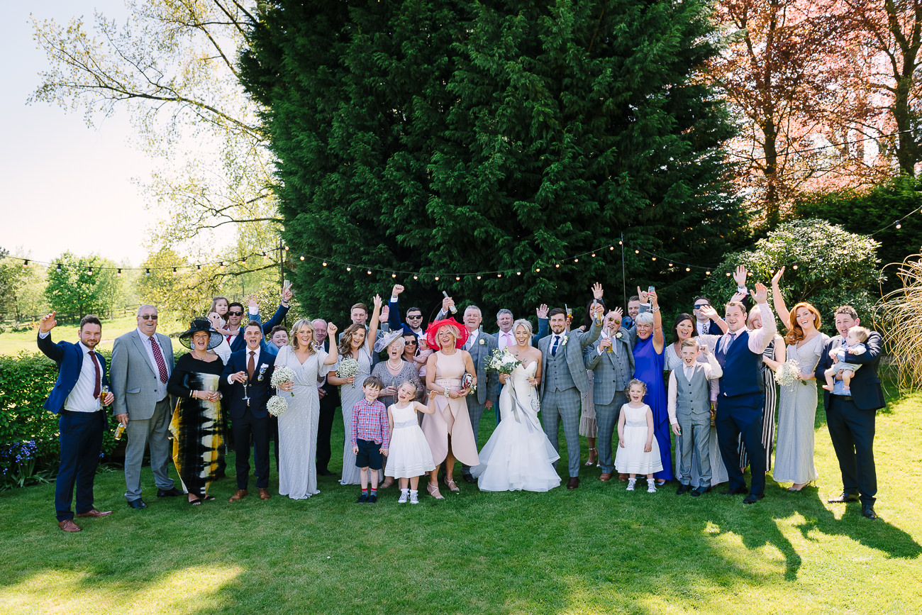 A wide group photograph at Russets Country House.