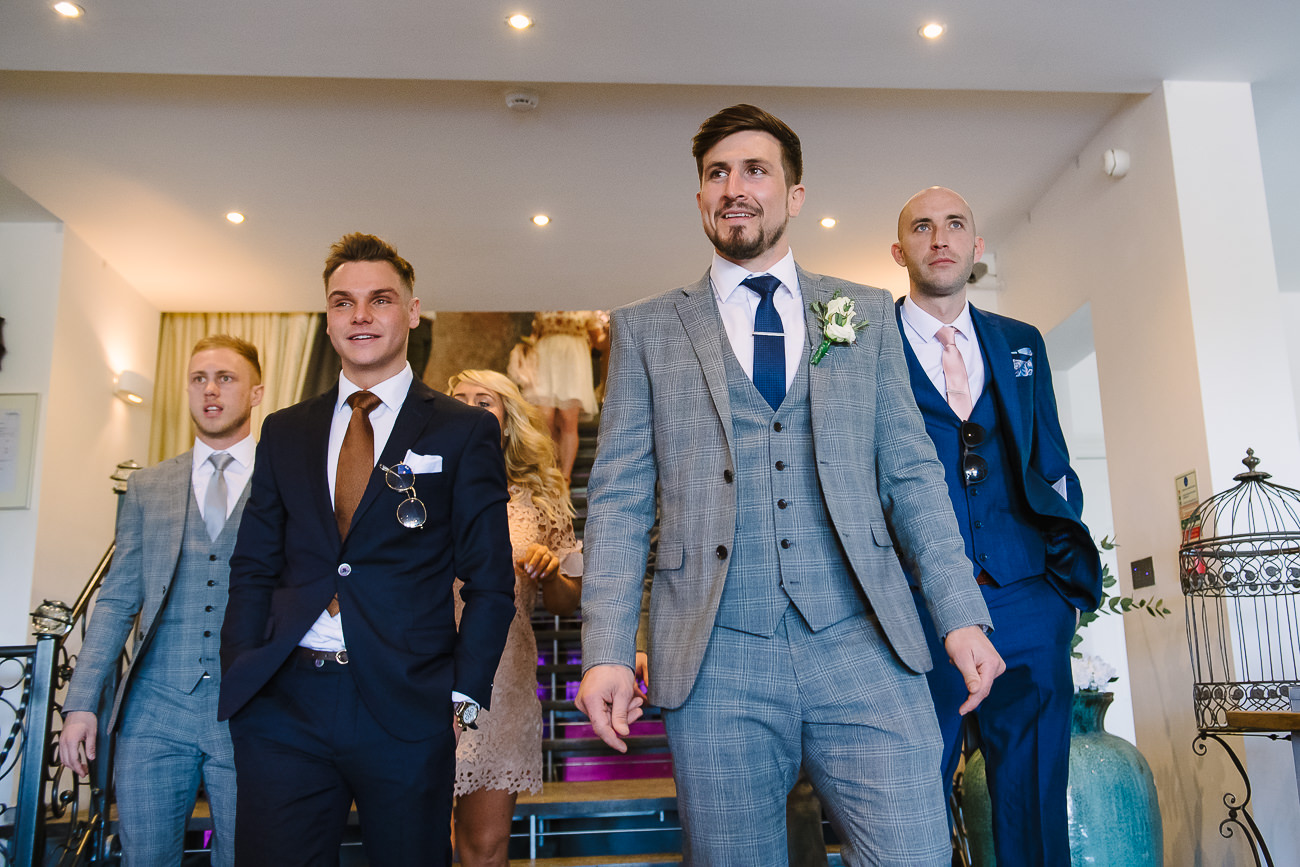 Groom with groomsmen at Russets Country House