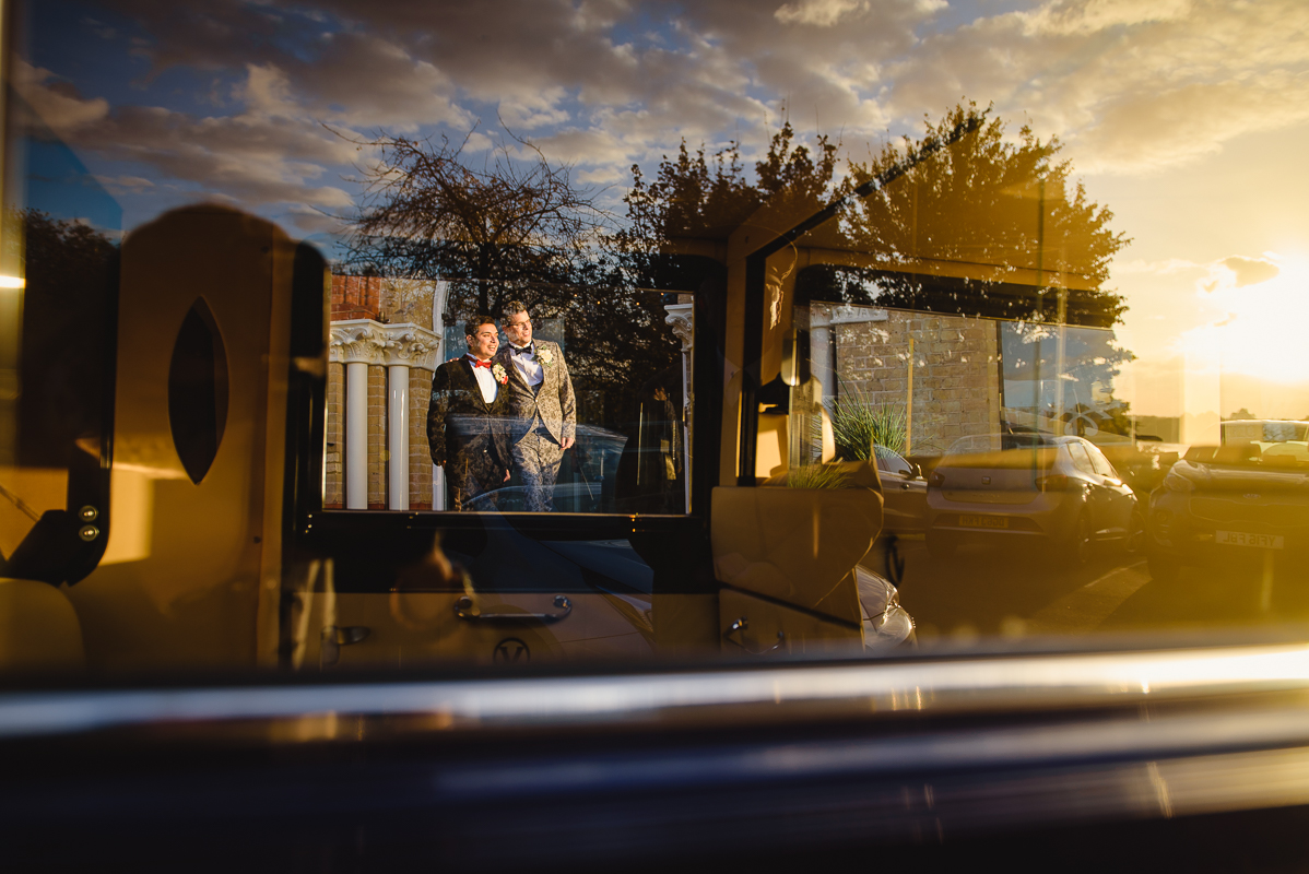 Gay wedding Photographer London at Petersham Hotel