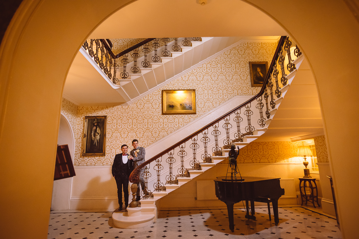 Gay Wedding Couple at Petersham Hotel