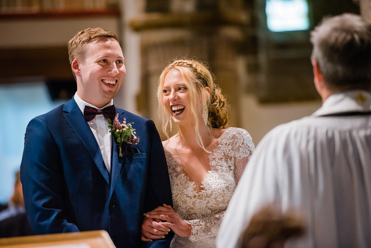 Wedding ceremony at  Canford Parish Church