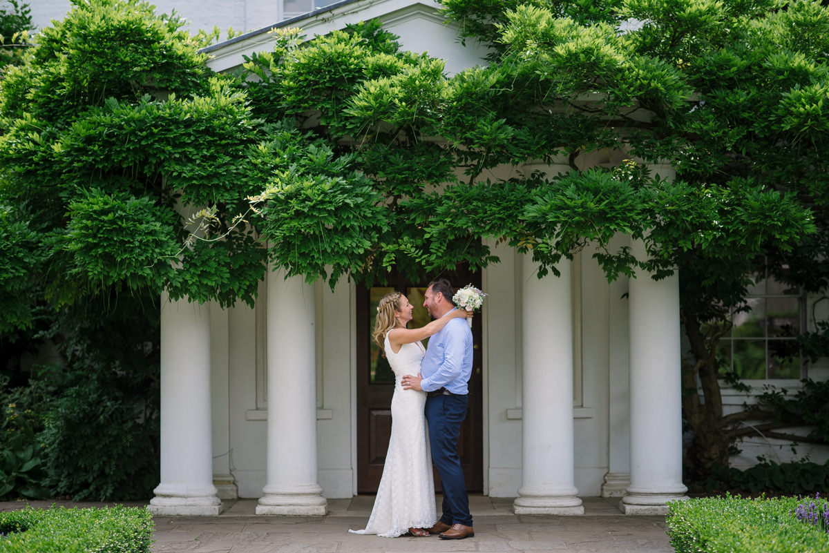 Bride and groom wedding portrait 