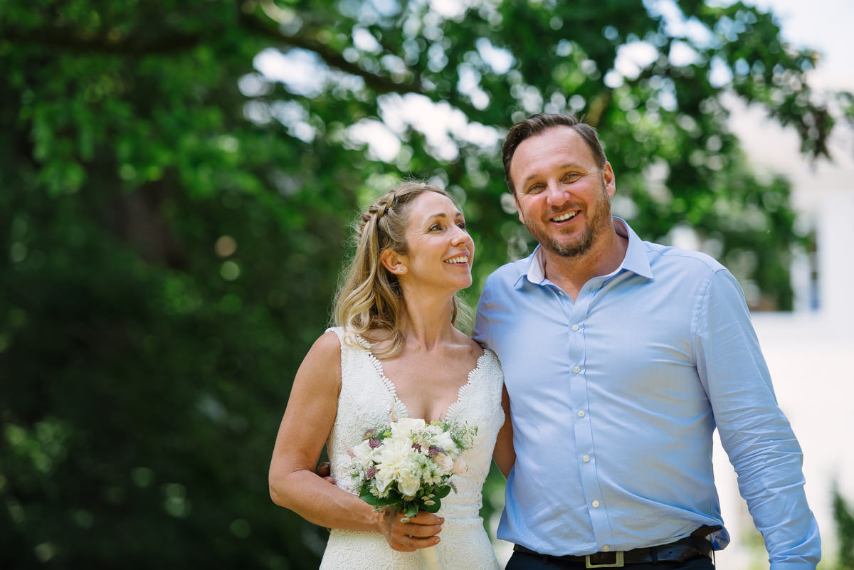 Richmond Wedding Photographer at Pembroke Lodge - Happy wedding couple 