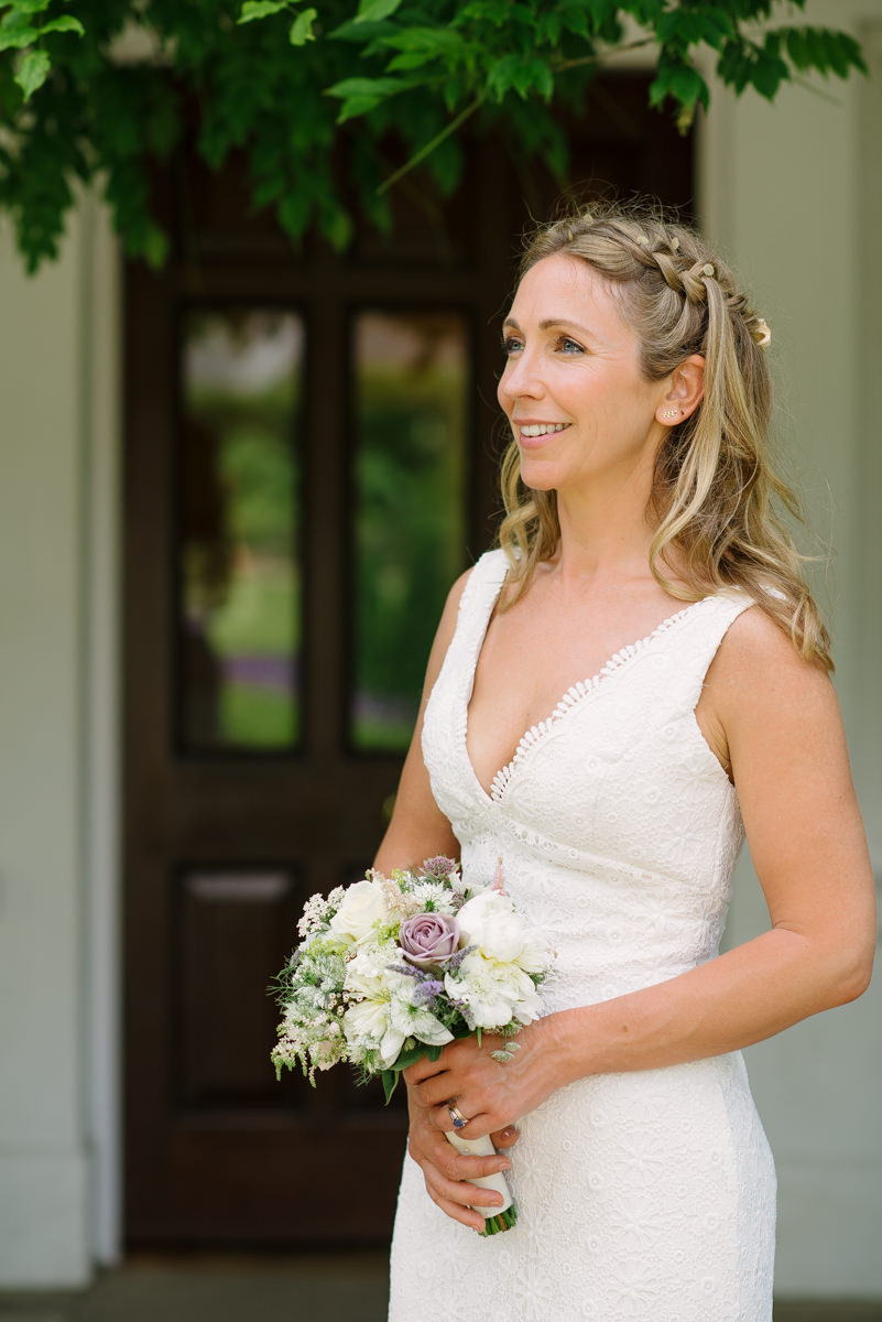 Bridal Portrait in front of Pembroke Lodge