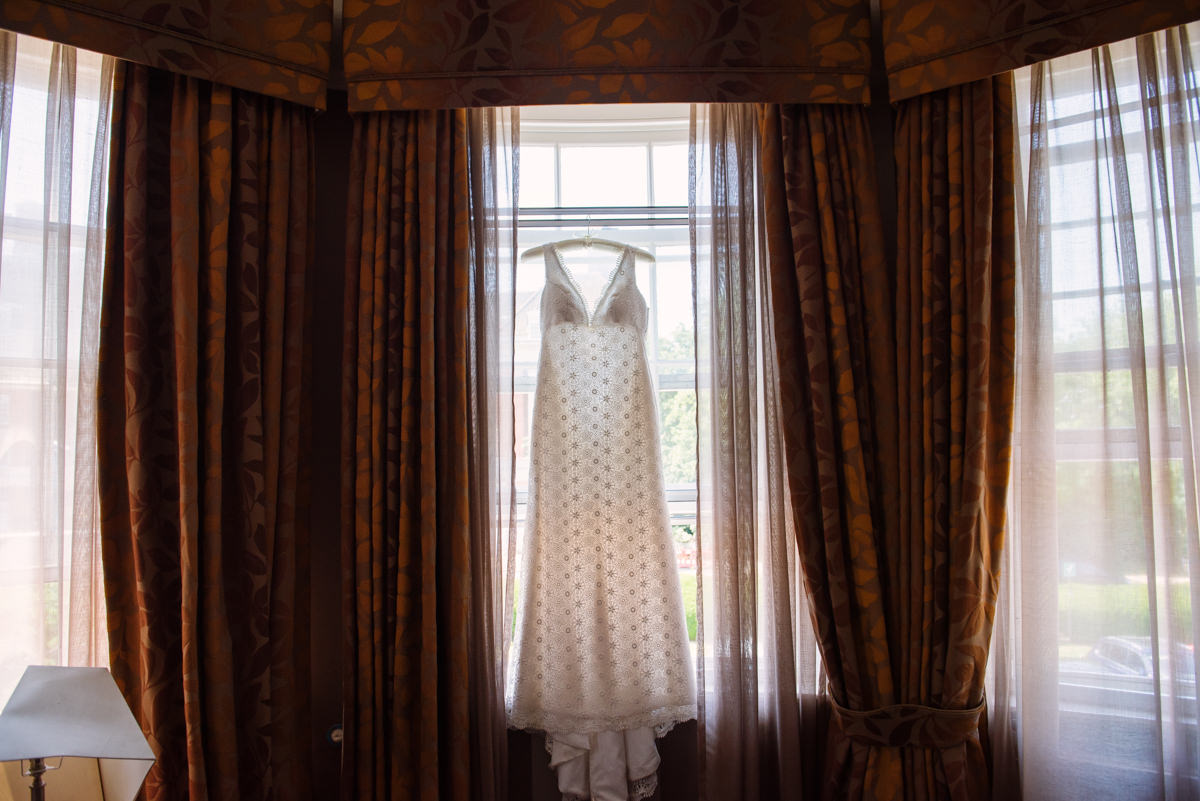 Wedding Dress in a room of Richmond Gate Hotel