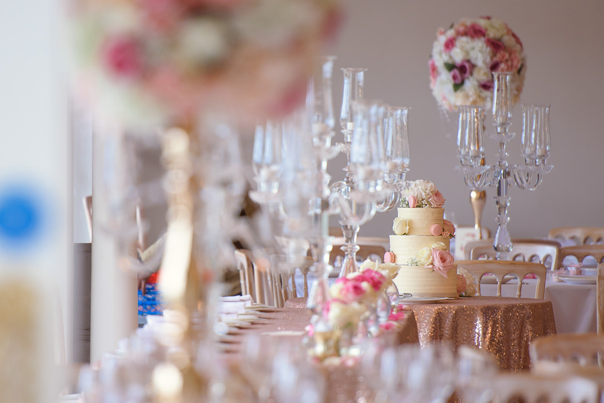 Wedding Cake Floral Theme - Froyle Park Asian Wedding Photography
