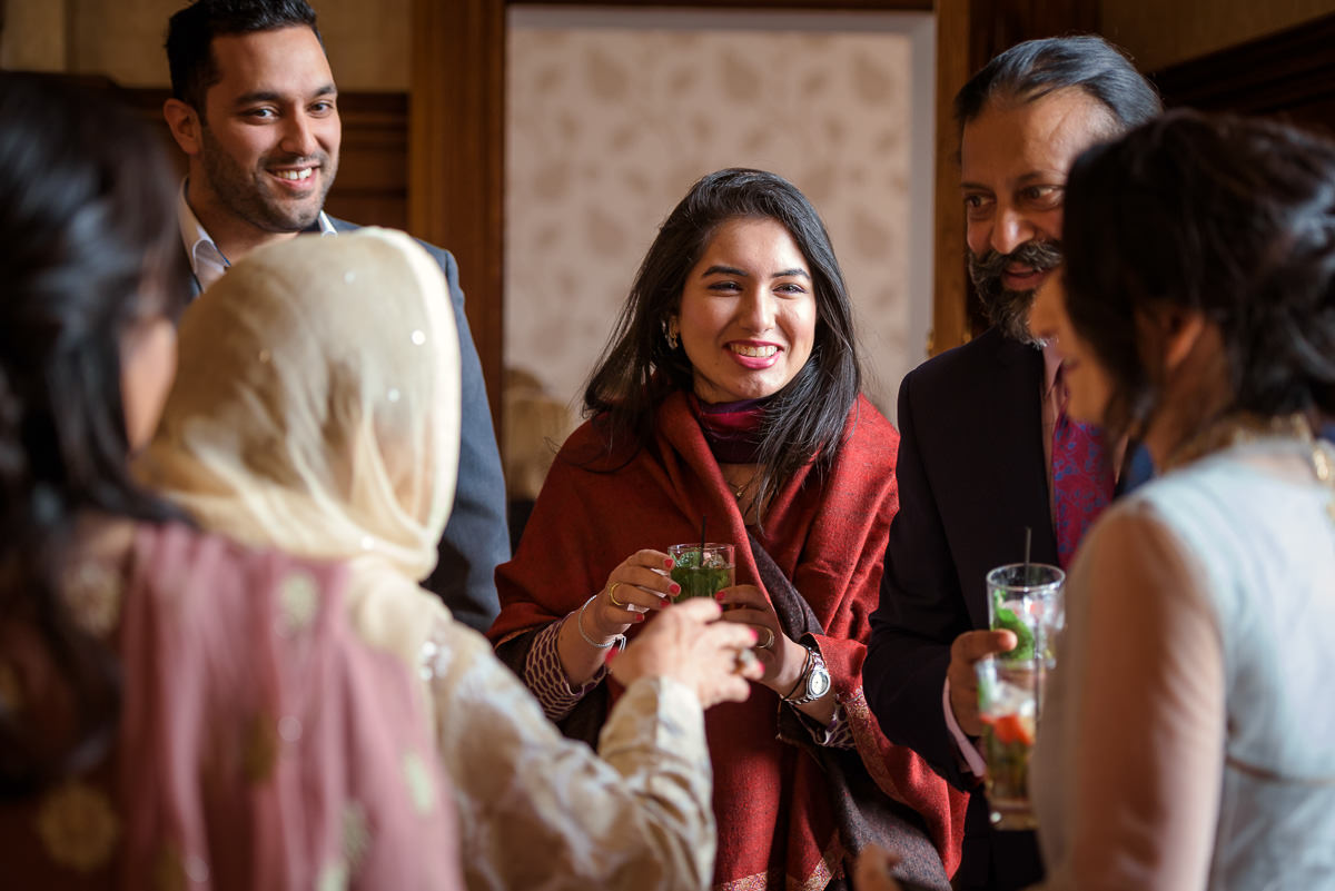 Froyle Park wedding guests mingling Asian wedding Photography & Videography