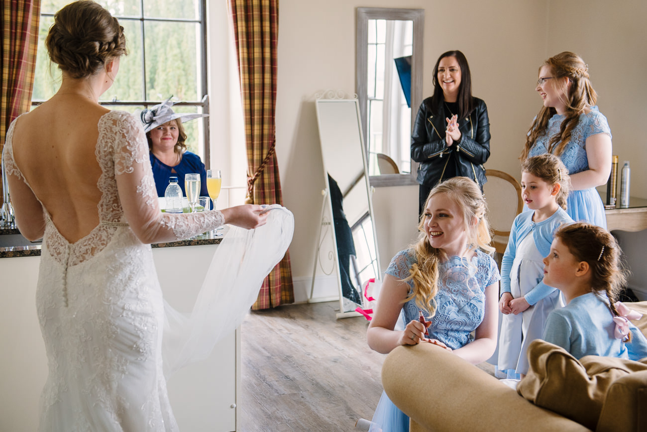 Wedding Dress Revealed before ceremony at Froyle Park