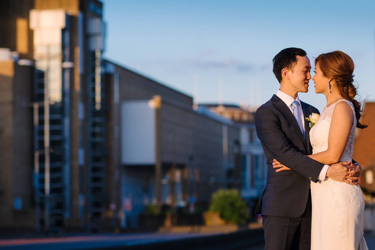 Kingston Upon Thames Wedding Photography at sunset