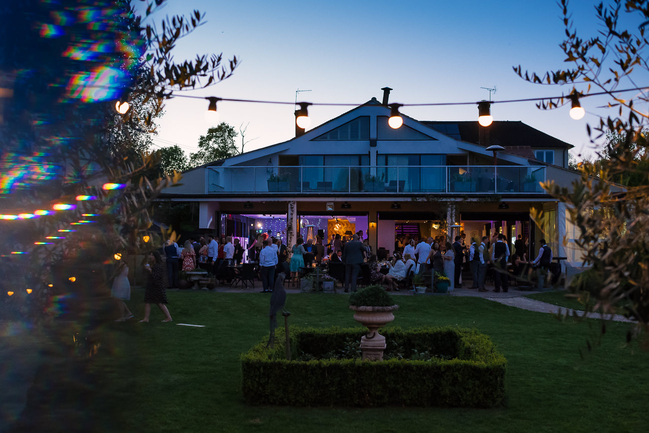 Russets Country House wedding venue in the evening 