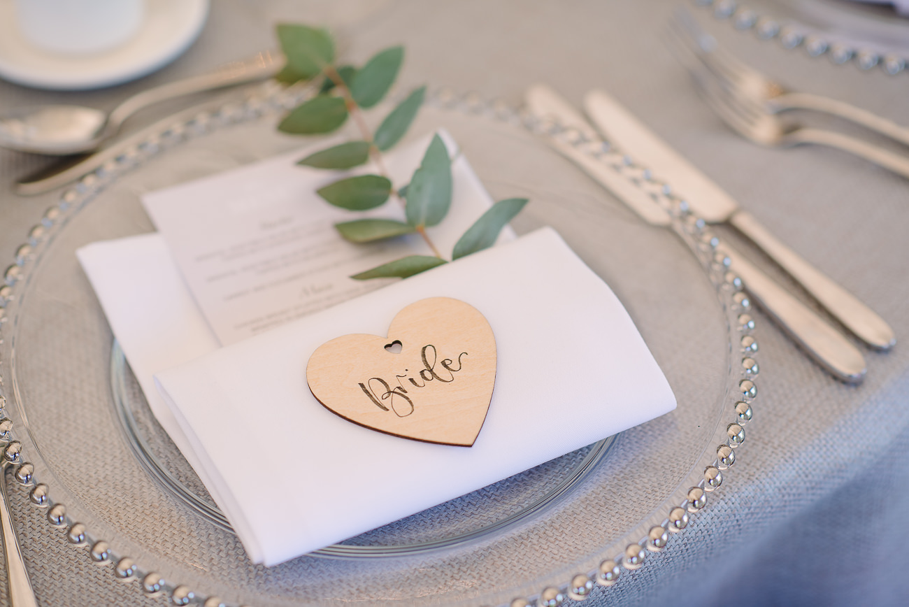 Wooden name place Bride 